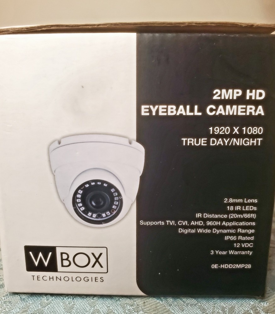 W box eyeball camera 2mp HD 1920 x1080 30 fps true day/night