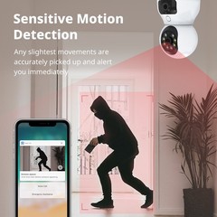 boykeep Wireless 5G WiFi Security Camera 2K Smart Indoor Night Vision Wired Cam