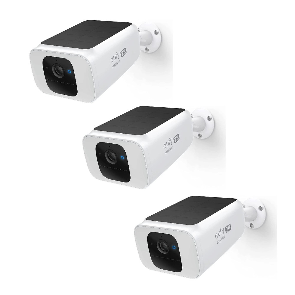 eufy SoloCam S40 2K Solar Outdoor Battery Camera Spotlight Wireless Security 3Pc