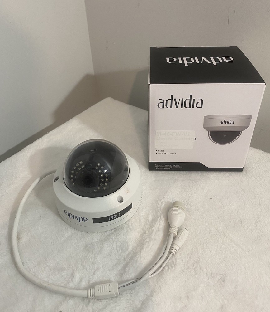 Advidia A-14 Indoor Outdoor 12V DC /1.3 MP IR Network Dome Camera Good Condition