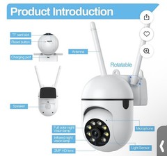 Cloud Storage Wi-Fi IP Surveillance Camera C31W Color Indoor/Outdoor OPEN BOX