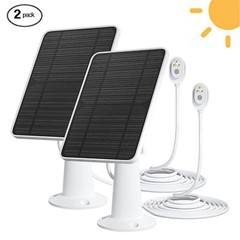 2XMagnetic Solar Panel Charger for Arlo Ultra/Ultra2/Pro 3/Pro 4 Security Camera