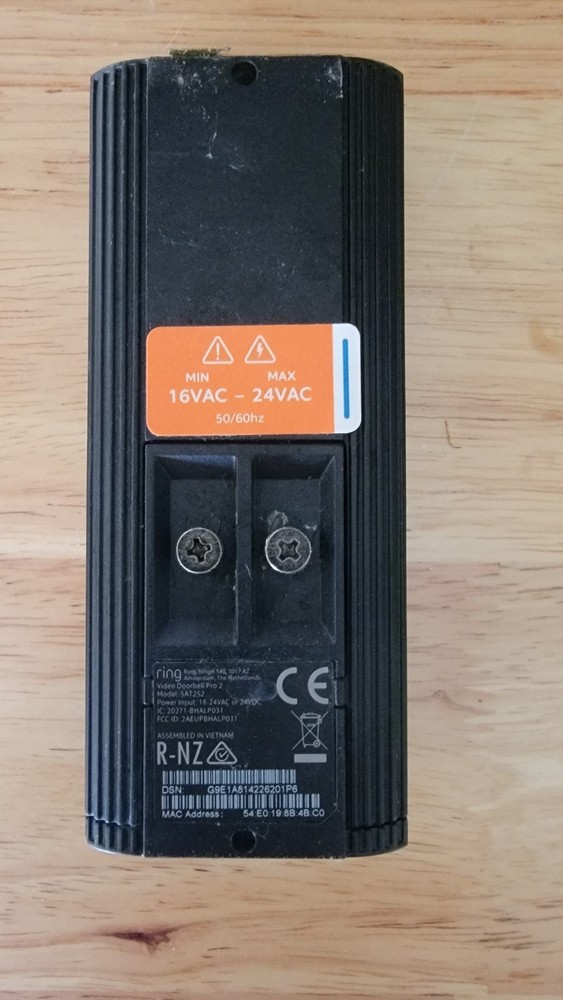 Ring Wired Doorbell Pro (Video Doorbell Pro 2) Unit ONLY – Model 5AT2S2 / 5AT252