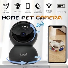 Alaga 2K 4MP 360° Panoramic View 5G/2.4G WiFi Home Security Camera, ABS Resin, A