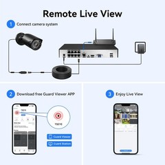 4K 8MP PoE Security Camera System H.265+ AI Detect Audio 8CH HDD Home Security