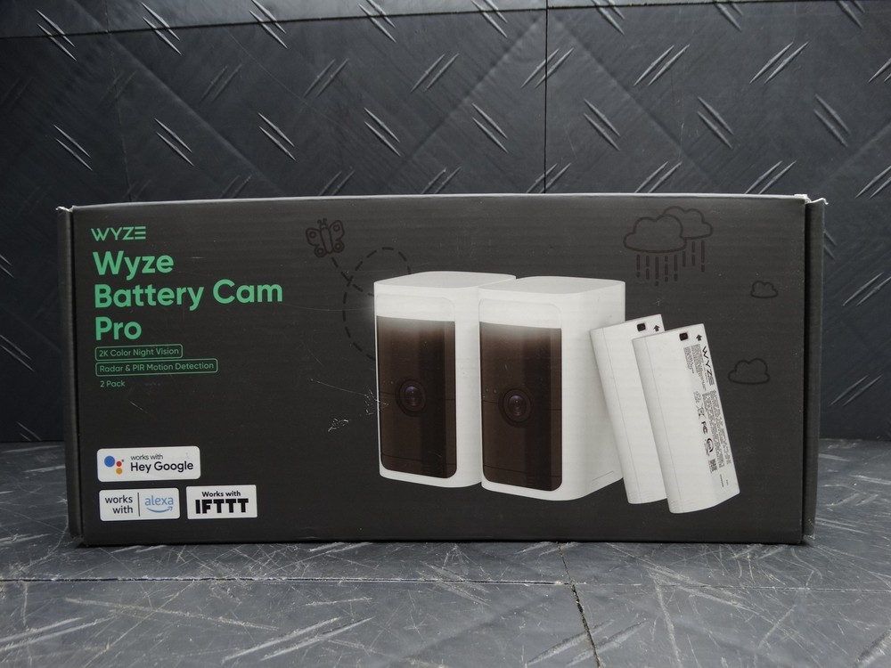 Wyze Battery Cam Pro 2-Pack, Wireless Indoor/Outdoor Home Security Camera