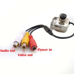 Mini 6LED CMOS 420TVL 800TVL 3.6MM Audio Video Wired Security CCTV Camera