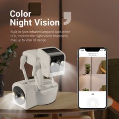 1080P Robot Dog Indoor Security Camera with AI Detection 360 Degree Rotating