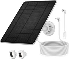 Solar Panel Compatible with SimpliSafe Outdoor Security Camera, Waterproof 4W 5V