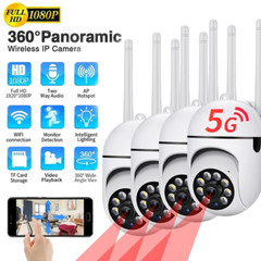 4PCS Camaras De Seguridad Para 360 5G WIFI Inalambrica Con Vision Nocturna Audio