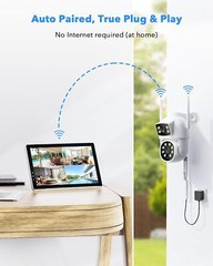 5G WiFi Wireless CCTV Camera System Home Security Outdoor 2 Way Audio 10″ NVR US