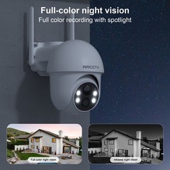 ANRAN Solar Wireless Security Camera LED WiFi Battery Smart Home Garden Outdoor