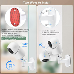 Adhesive Security Camera Mount for Eufy Indoor Cam E30/C210/C220/E220, Adjust…