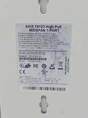2 Lot AXIS T8123 High POE-30W Midspan 1-Port With Power Cord.