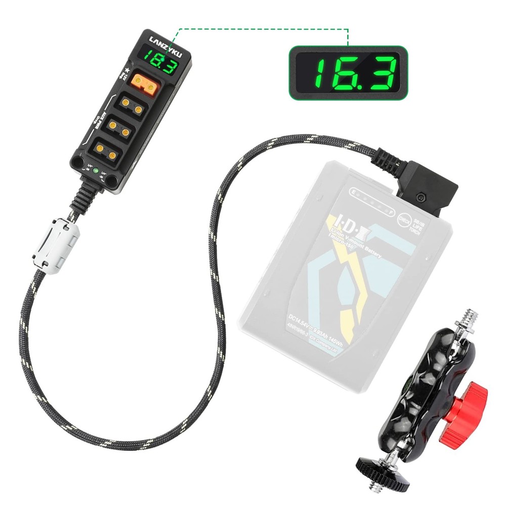 12V Regulated P-Tap D-Tap Splitter for ARRI|RED|Sony|Teradek |Smallhd|DJI|TIL…