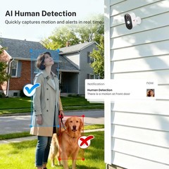 2 Pack Wireless Security Camera System Smart Night Vision Outdoor WiFi Cameras