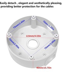 4 Pack Universal CCTV Junction Box Waterproof ABS for Dome Bullet Camera