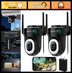 2-Pack 2K Wired Outdoor Security Camera, 3MP, 24/7 Recording, AI Motion Detectio