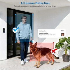 Wireless Video Doorbell Camera,1080P FHD,Motion Detection,Night Vision 2.4GHzWif