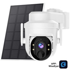 4Pcs Wireless Security Camera System Outdoor Pan/Tilt WiFi Solar Battery Powered