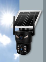3PCS 6MP Solar Camera WIFI Solar Panel Dual Lens Camera Home Security CCTV Video