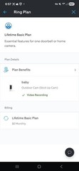 Ring Outdoor Camera with RARE Lifetime Basic Plan – Prepaid for Life