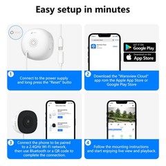 3MP 2K Window Camera, 2.4Ghz Wifi6 Indoor Security Cameras for Home 2-Way Audio