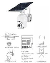 24/7 Solar Powered 4G Security 128GB Flood Light LED PTZ Home Camera Outdoor