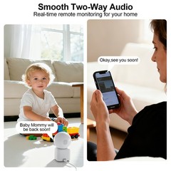 ARCCTV Indoor Cameras 2K HD Security Camera Color Night Vision Pet/Baby Monitor