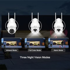 ANRAN Wireless Solar Security Camera System 360° PTZ 5MP WIFI Outdoor Audio Cams