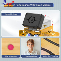AI Vision & Voice Interaction Smart Robot Dog for Arduino Scratch Python with Ro