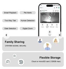 Security Camera Smart WiFi Pet Camera with Motion Detection Magic Pix