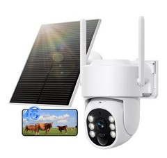 4G LTE Cellular Security Camera Off Grid Camera, Solar 4MP PTZ 64SD included New