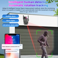 Upgraded Camaras De Seguridad Para Exterior WIFI Inalambrica Con Vision Nocturna