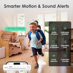 Portable Indoor Security Cameras with 1080p Video, 2-Way Talk & Motion Alerts