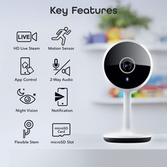 Geeni Vivid 3 Pack 1080p HD Smart Wi-Fi Security Camera System w Voice Control