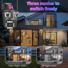 Upgraded Camaras De Seguridad Para Exterior WIFI Inalambrica Con Vision Nocturna