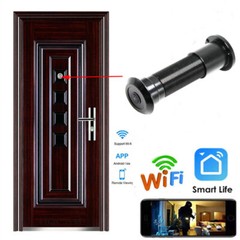 Smartphone 4K HD WiFi Wireless Door Peephole IP Camera Motion Detect Recording