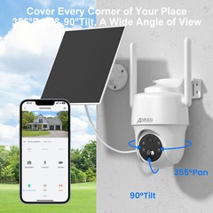 ANRAN 4G LTE Cellular Solar Battery Security Camera Outdoor Wireless 2 Way Audio