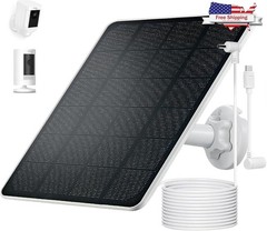 Ring Camera Solar Panel Charger For Stick Up And Spotlight Cams, Weatherproof