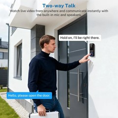 Wireless Video Doorbell Camera,1080P FHD,Motion Detection,Night Vision 2.4GHzWif