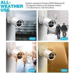 3MP Wireless Security Camera System 10CH NVR Motion Detection, 24/7 Recording