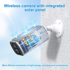 2Pcs Security Camera Outdoor Wireless Solar Battery Powered 5G WiFi6 2 Way Audio