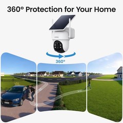 AOSU Solar Security Cameras Outdoor Wireless, 4 Cam-Kit, 2K Color Night Vision