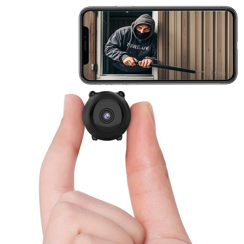 Mini Cámara Oculta Espía 4k Ultra Hd Wifi Niñera Inalámbrica Camara Espia 2025