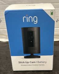 Ring Stick Up Cam Rechargeable Battery Black Indoor Outdoor Wireless camera