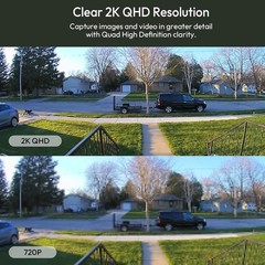 2K Security Cameras Wireless Outdoor 2.4GHz&5GHz Wi-Fi Continuous Power