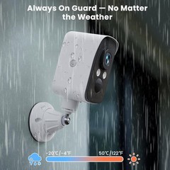 300° Pan Wireless Outdoor Security Camera, No Subscription Free 7-Day Cloud/S…