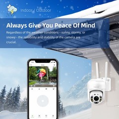 faleemi 2K WiFi Security Camera for Home with Cell Phone App Control, Color N…