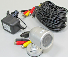 Wired Surveillance Camera + 100FT Cable + Power Supply Complete Set